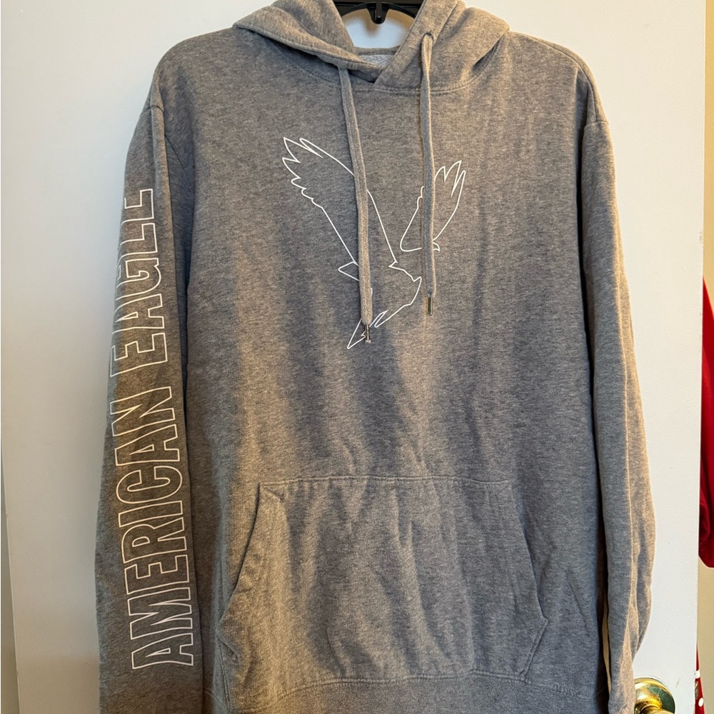 American Eagle Outfitters Gray Hoodie with Logo